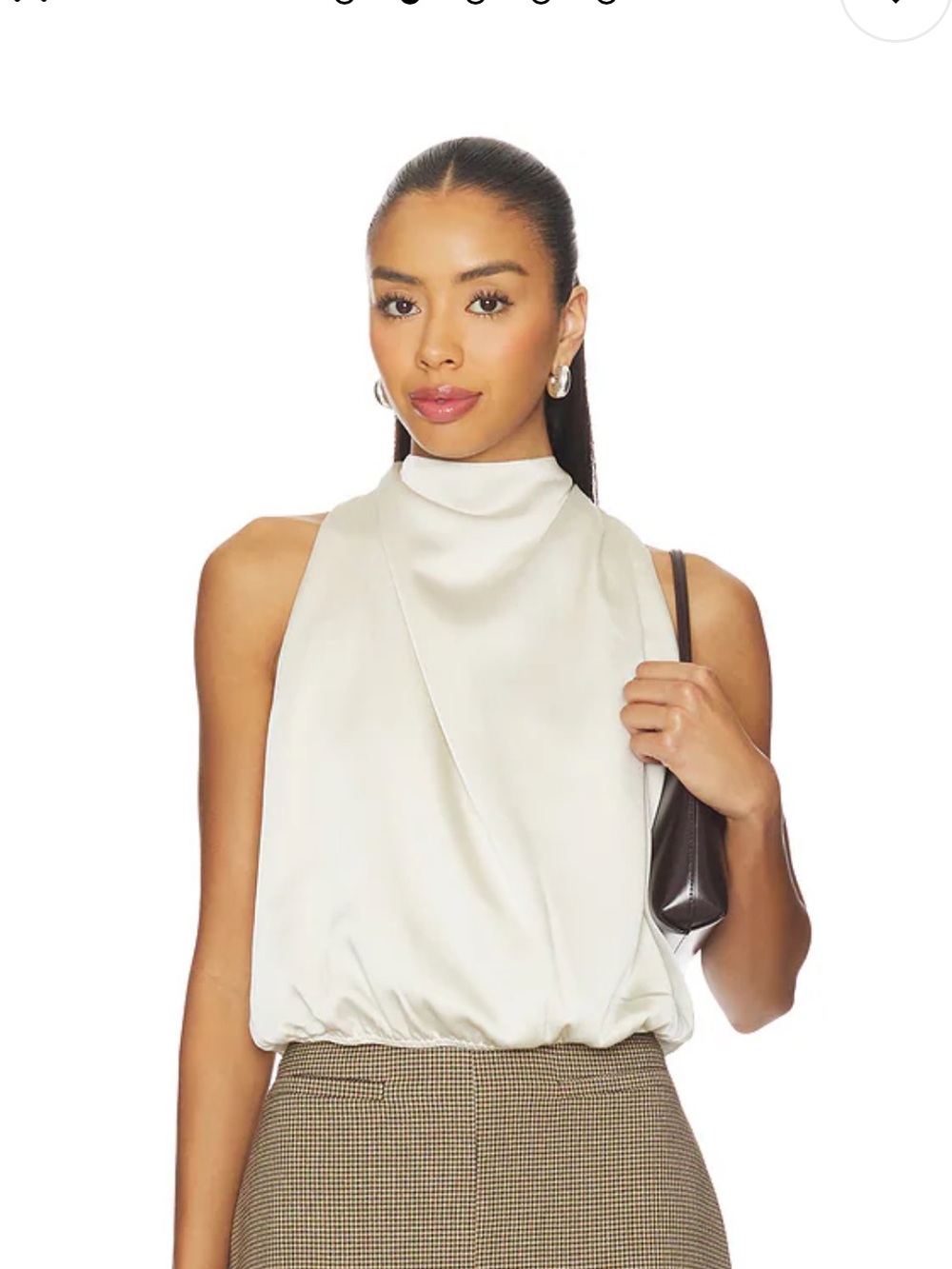 Astr the Label joleisa satin high neck top
